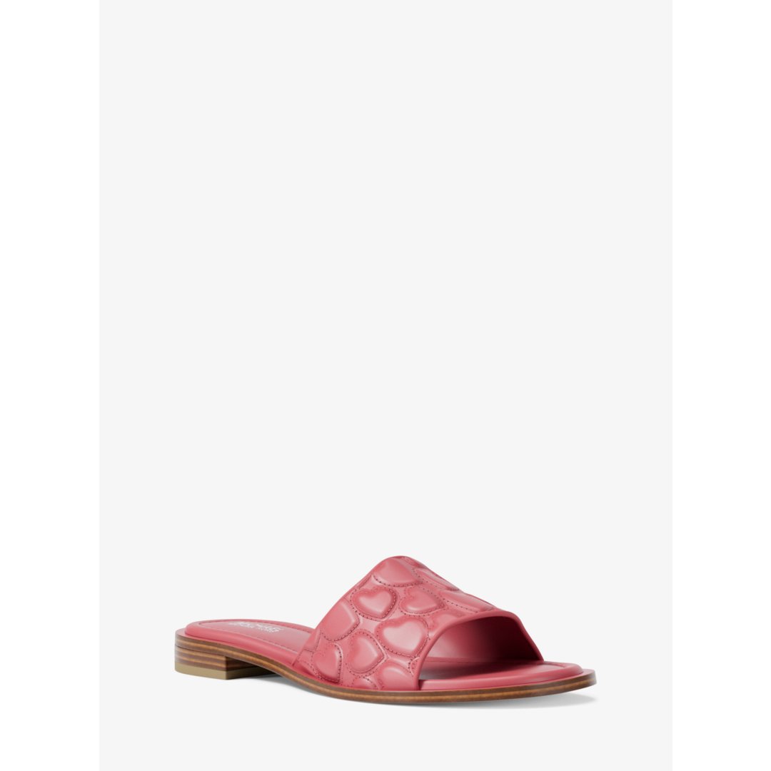 Michael Kors Hannah Heart Embroidered Slide Sandal