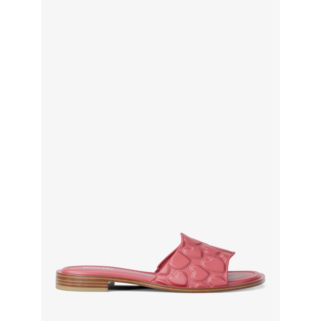 Michael Kors Hannah Heart Embroidered Slide Sandal