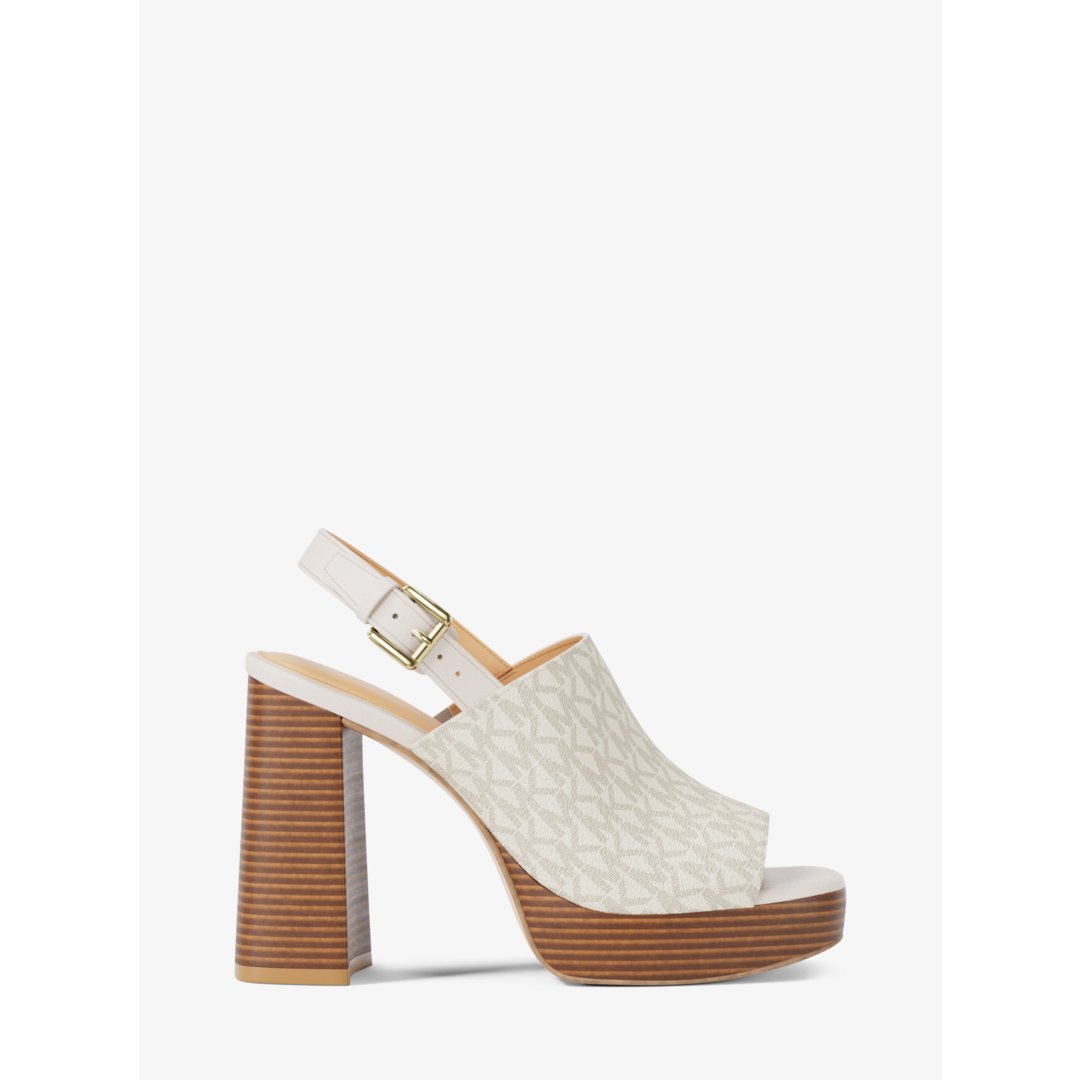 Michael Kors Kehlani Signature Logo Platform Sandal