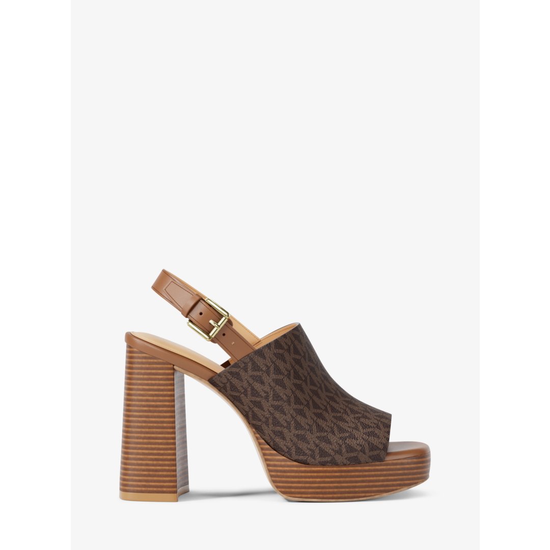 Michael Kors Kehlani Signature Logo Platform Sandal