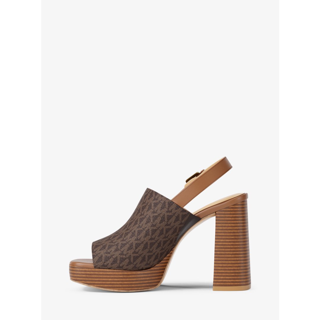 Michael Kors Kehlani Signature Logo Platform Sandal