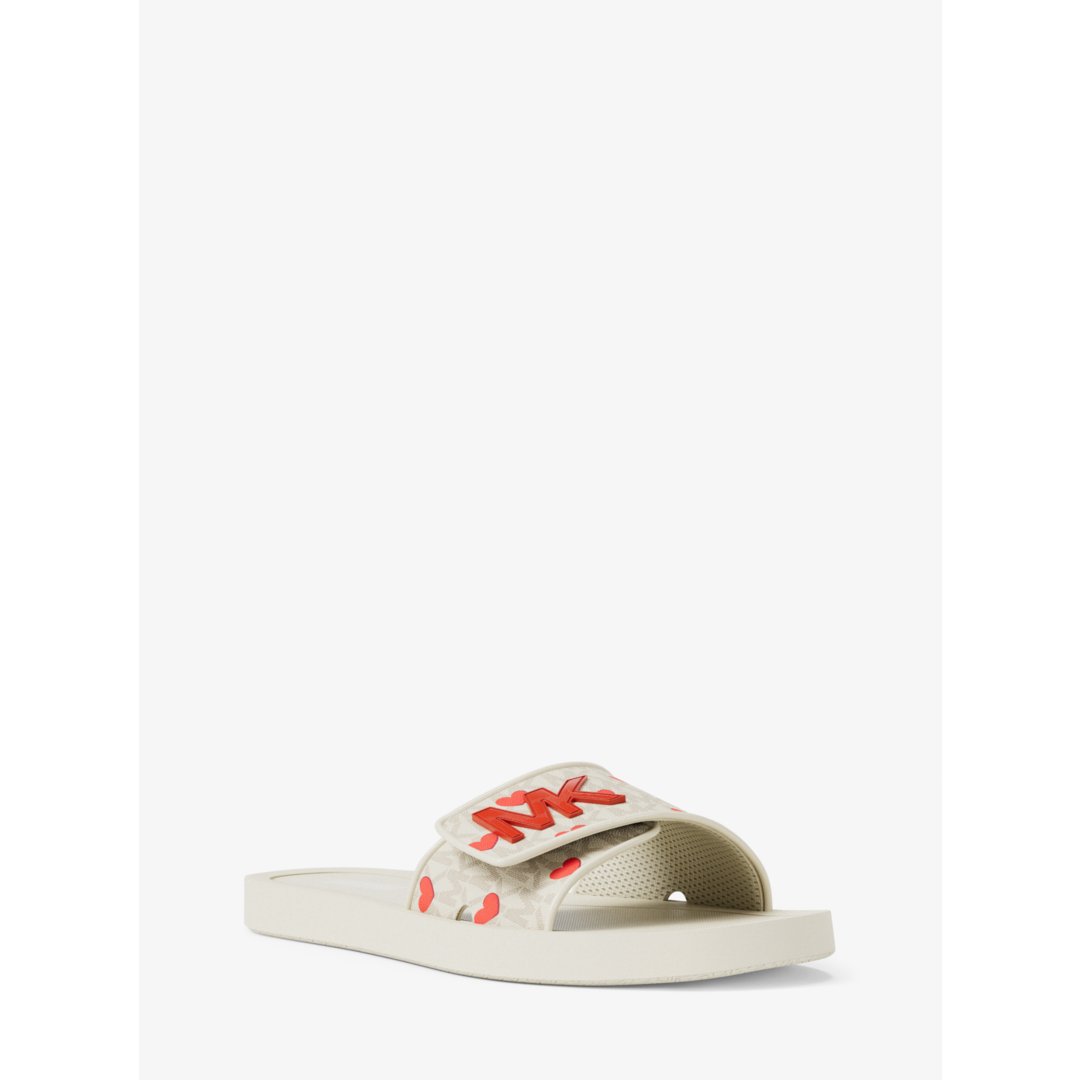 Michael Kors Palmer Printed Signature Logo Slide Sandal