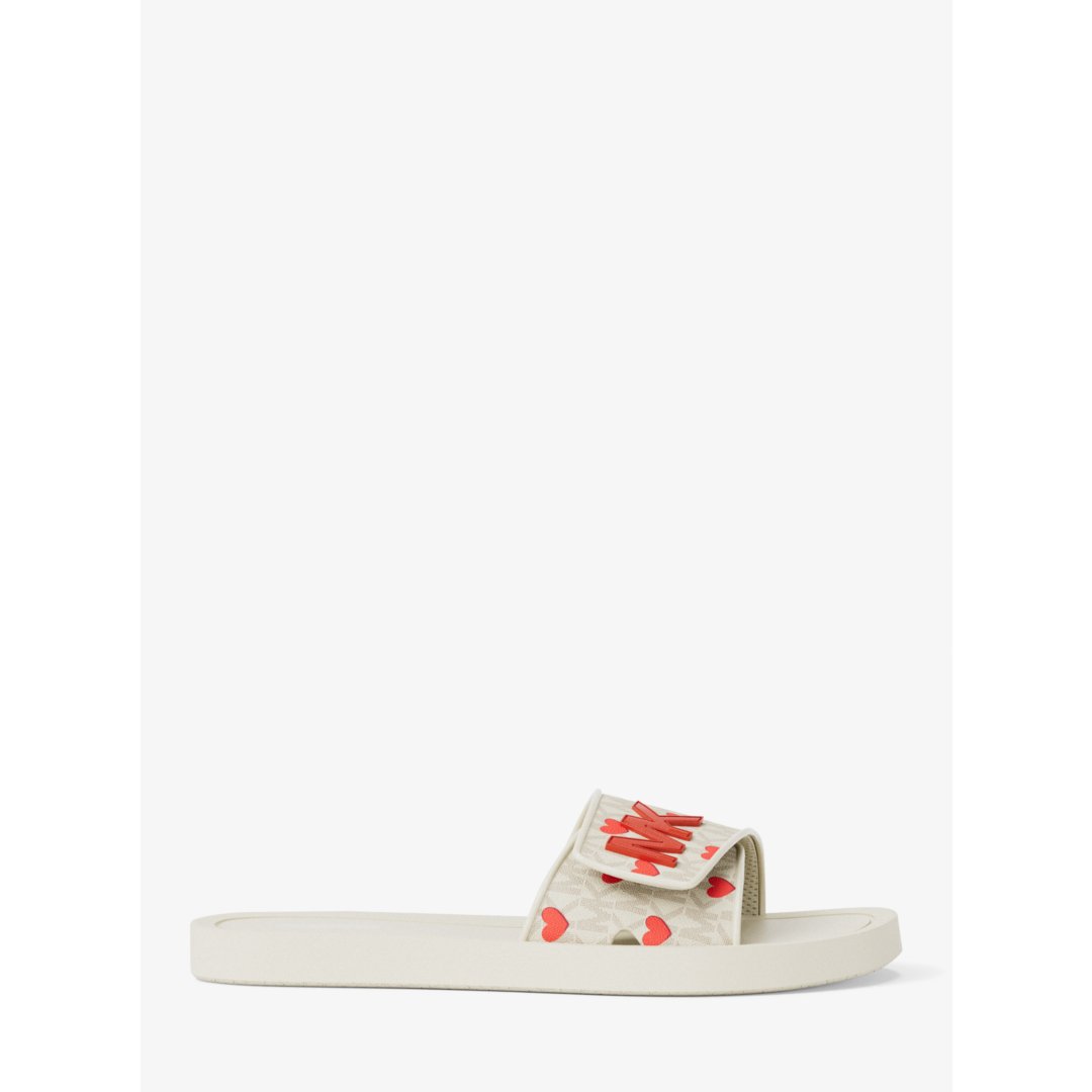 Michael Kors Palmer Printed Signature Logo Slide Sandal
