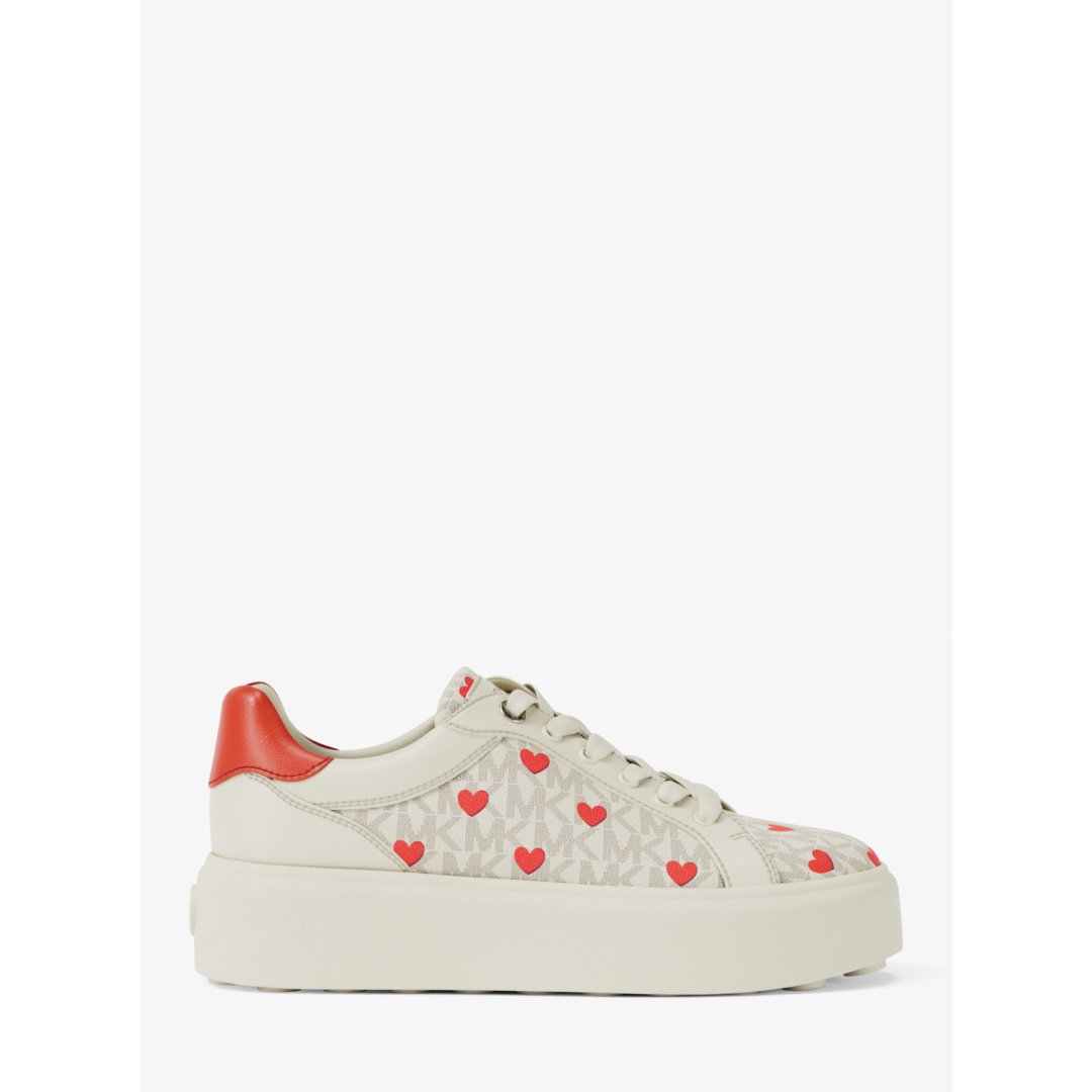 Michael Kors Romey Printed Signature Logo Platform Sneaker
