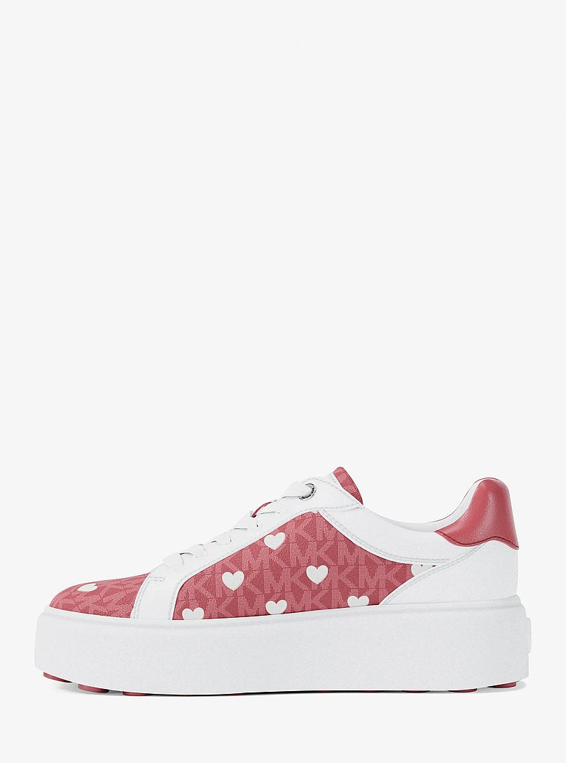 Michael Kors Romey Printed Signature Logo Platform Sneaker HIBISCUS MULTI