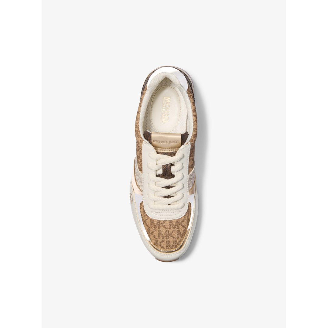 Michael Kors Andi Color-Block Signature Logo Trainer
