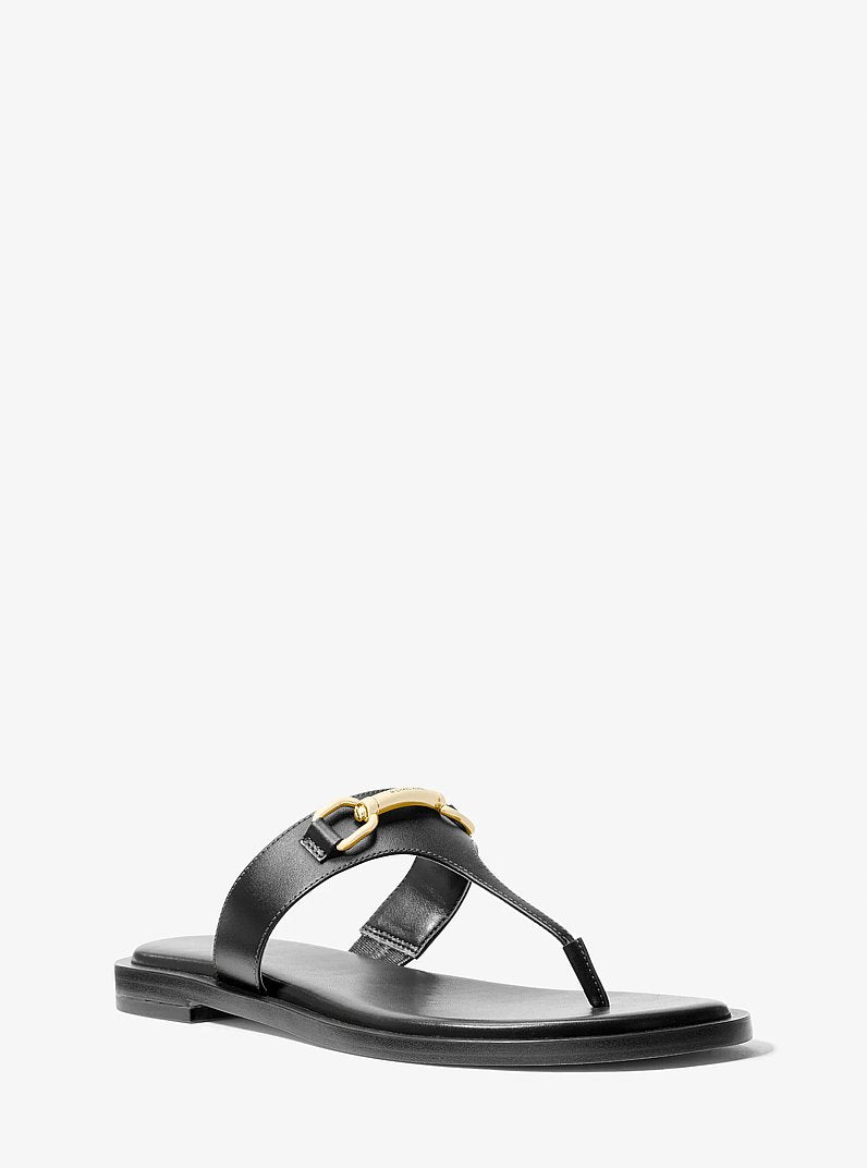Michael Kors Carson Leather Sandal BLACK