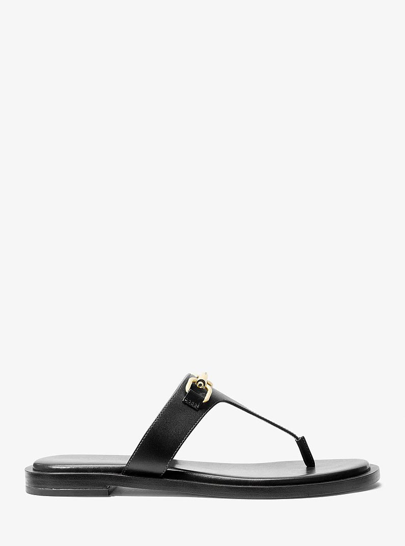 Michael Kors Carson Leather Sandal BLACK