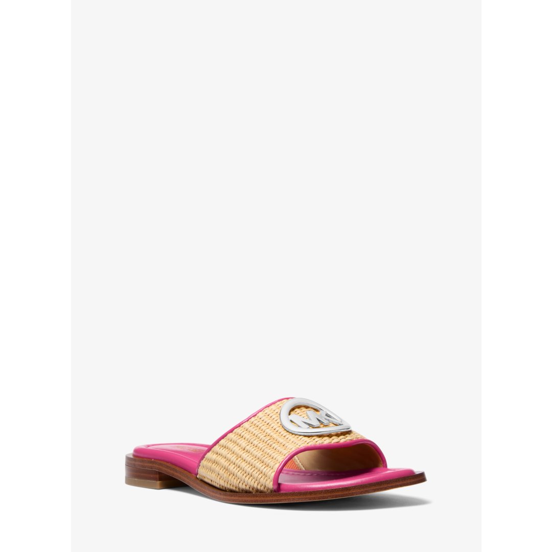 Michael Kors Hannah Straw Slide Sandal