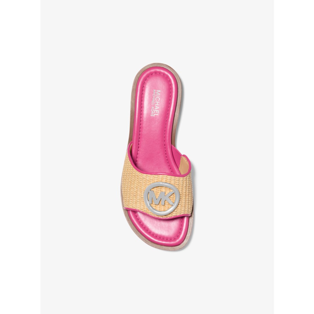Michael Kors Hannah Straw Slide Sandal