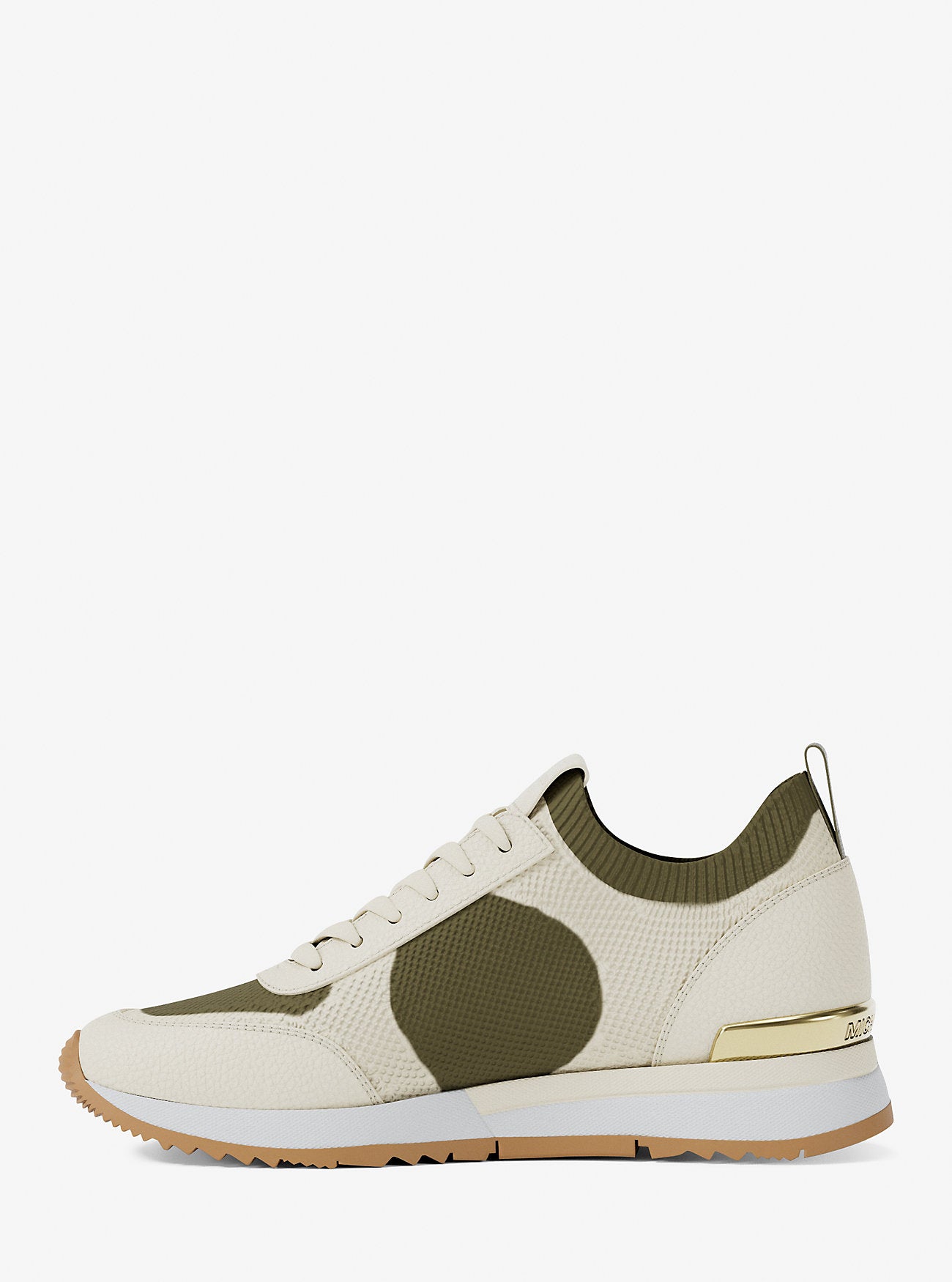 Jenkins Two-Tone Stretch Knit Trainer Olive Olive