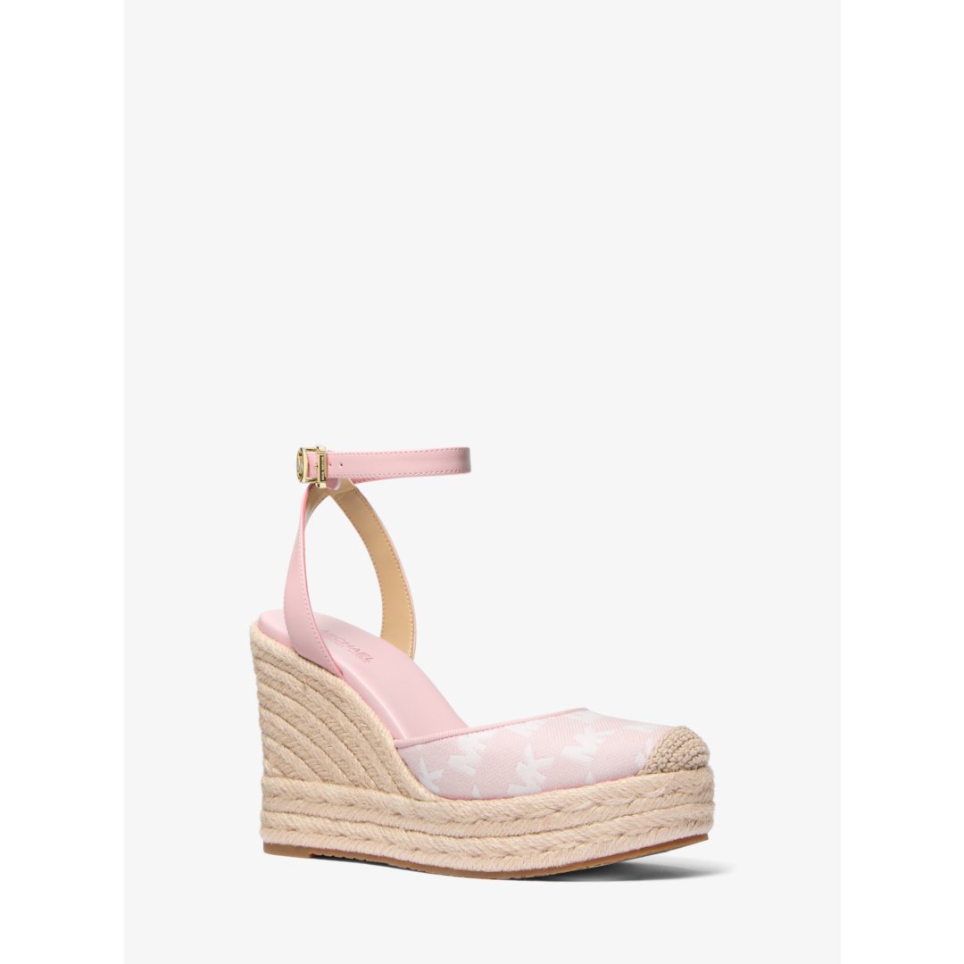 Michael Kors Larissa Logo Jacquard Espadrille Wedge