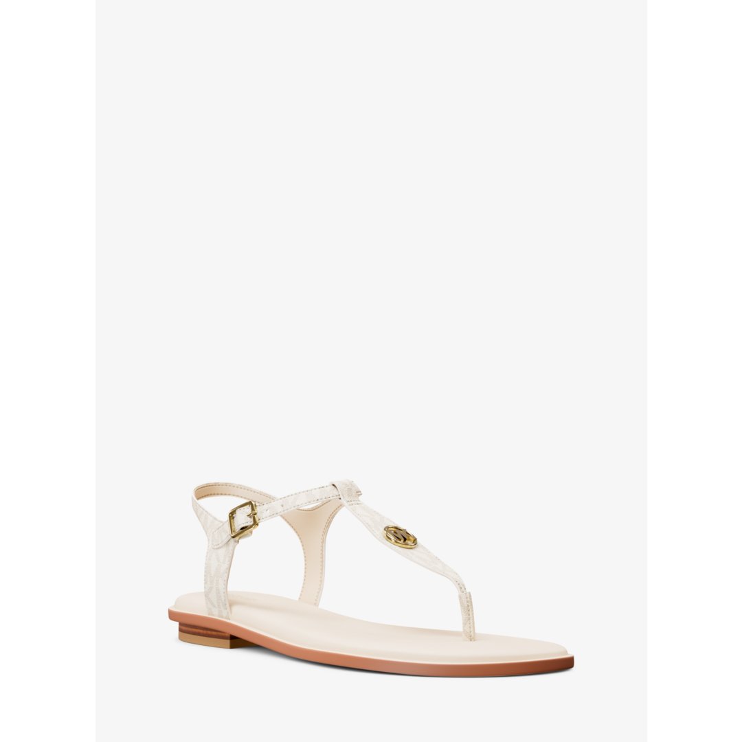 Michael Kors Mallory Signature Logo T-Strap Sandal