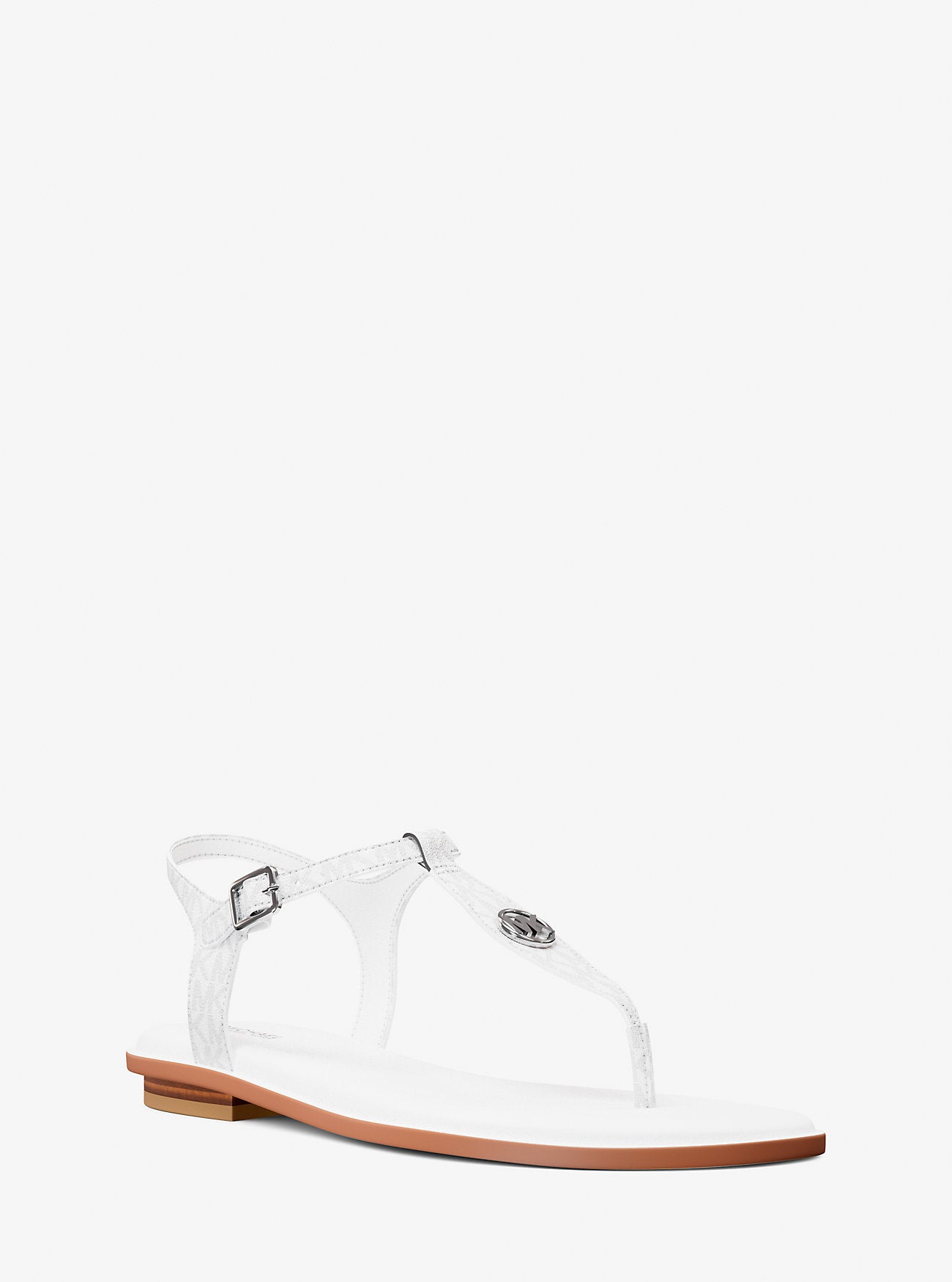 Mallory Signature Logo T-Strap Sandal Bright Wht Bright Wht