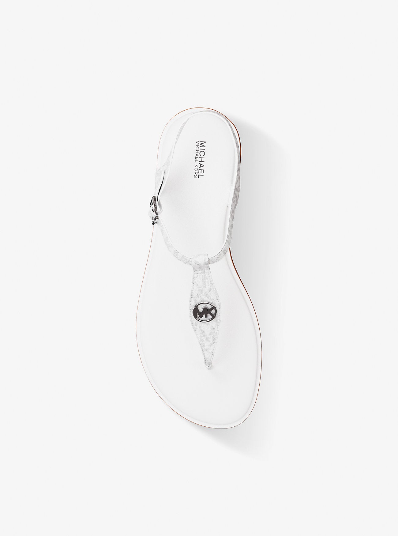 Mallory Signature Logo T-Strap Sandal Bright Wht Bright Wht