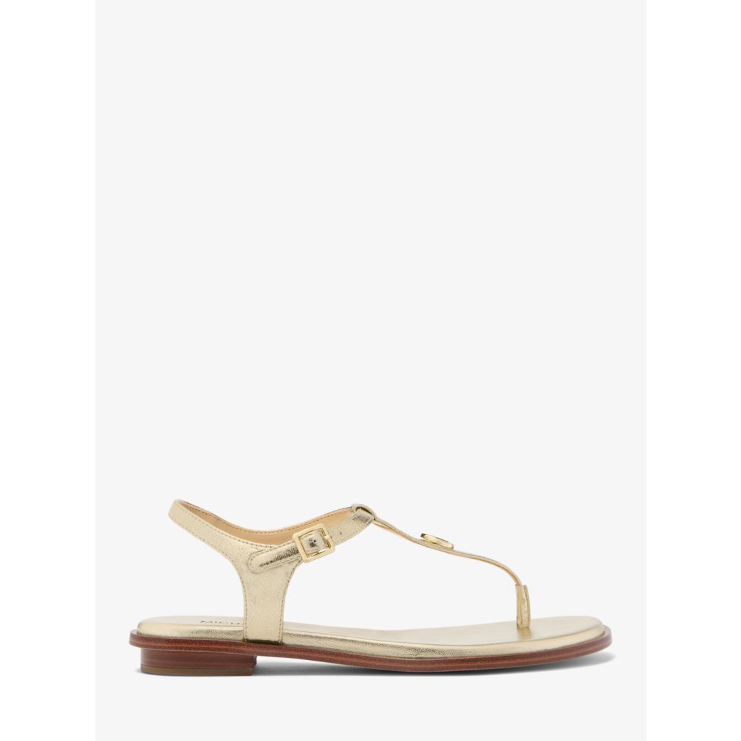 Michael Kors Mallory Metallic T-Strap Sandal