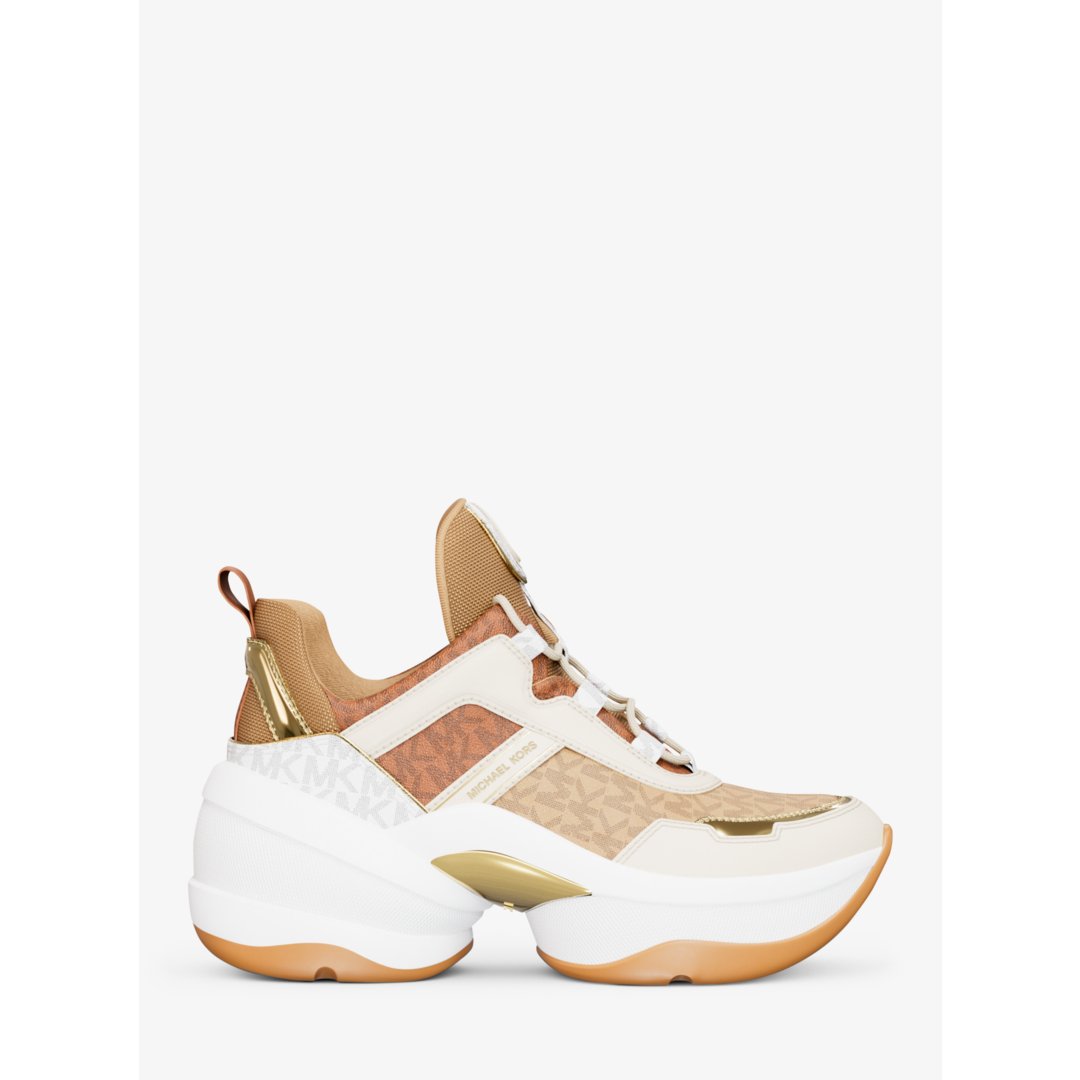 Michael Kors Olympia Mixed-Media Trainer