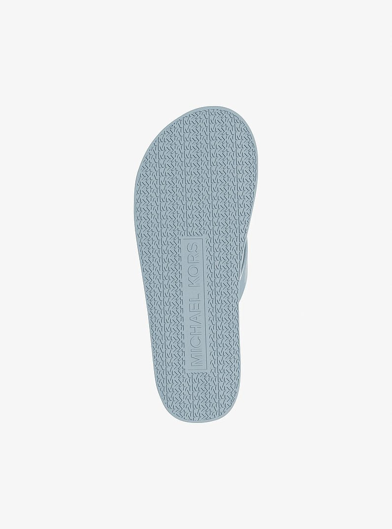 Michael Kors Bedford Printed Signature Logo Flip Flop PALE OCEAN