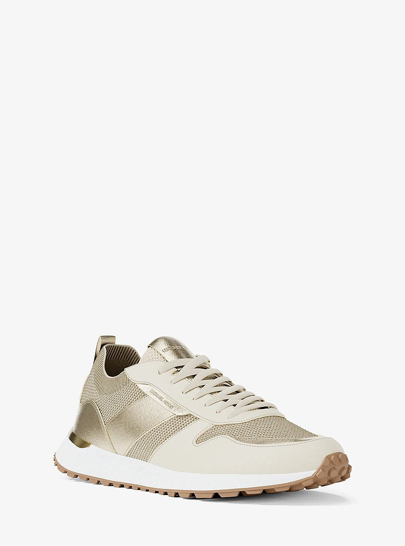 Michael Kors Jesse Metallic Stretch Knit Trainer