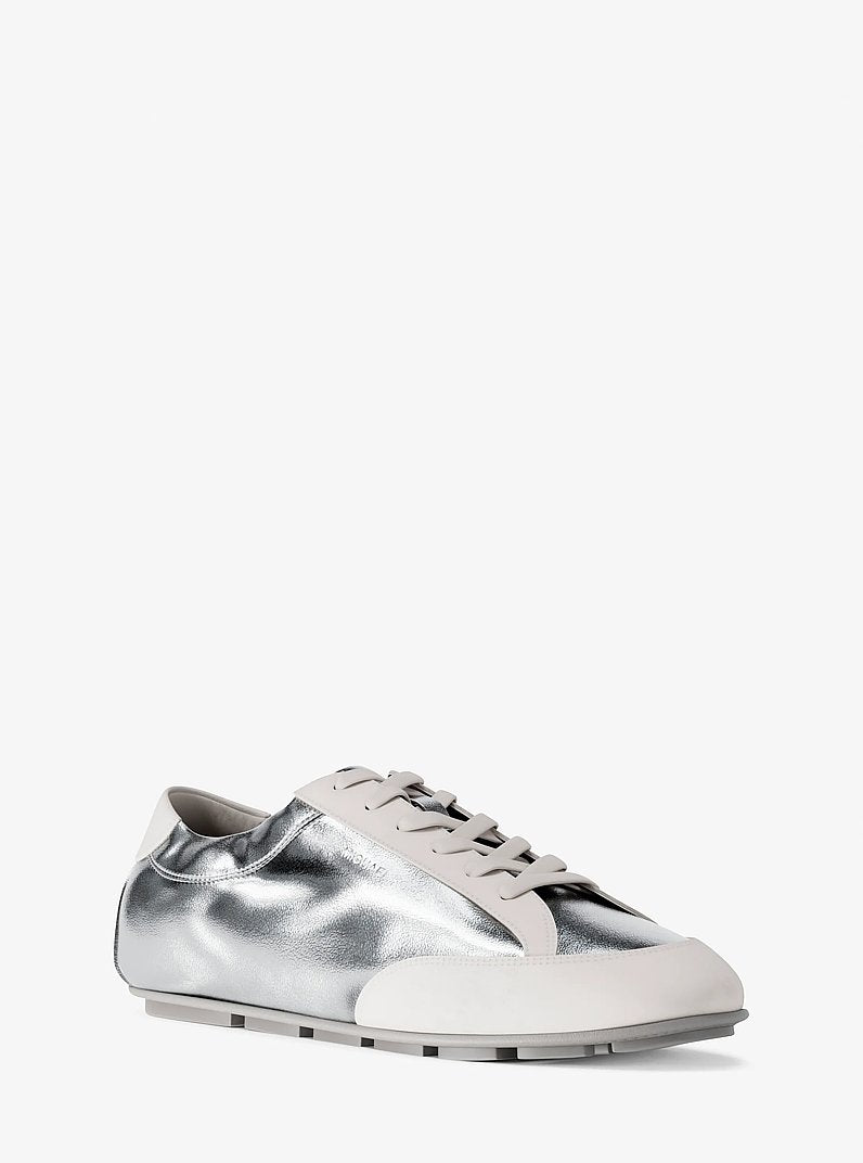 Michael Kors Susie Metallic Leather Trainer