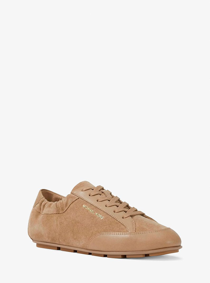 Michael Kors Susie Suede and Leather Trainer CAMEL