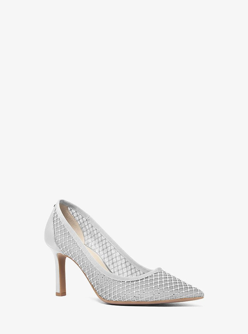 Michael Kors Willa Embellished Mesh Pump SILVER