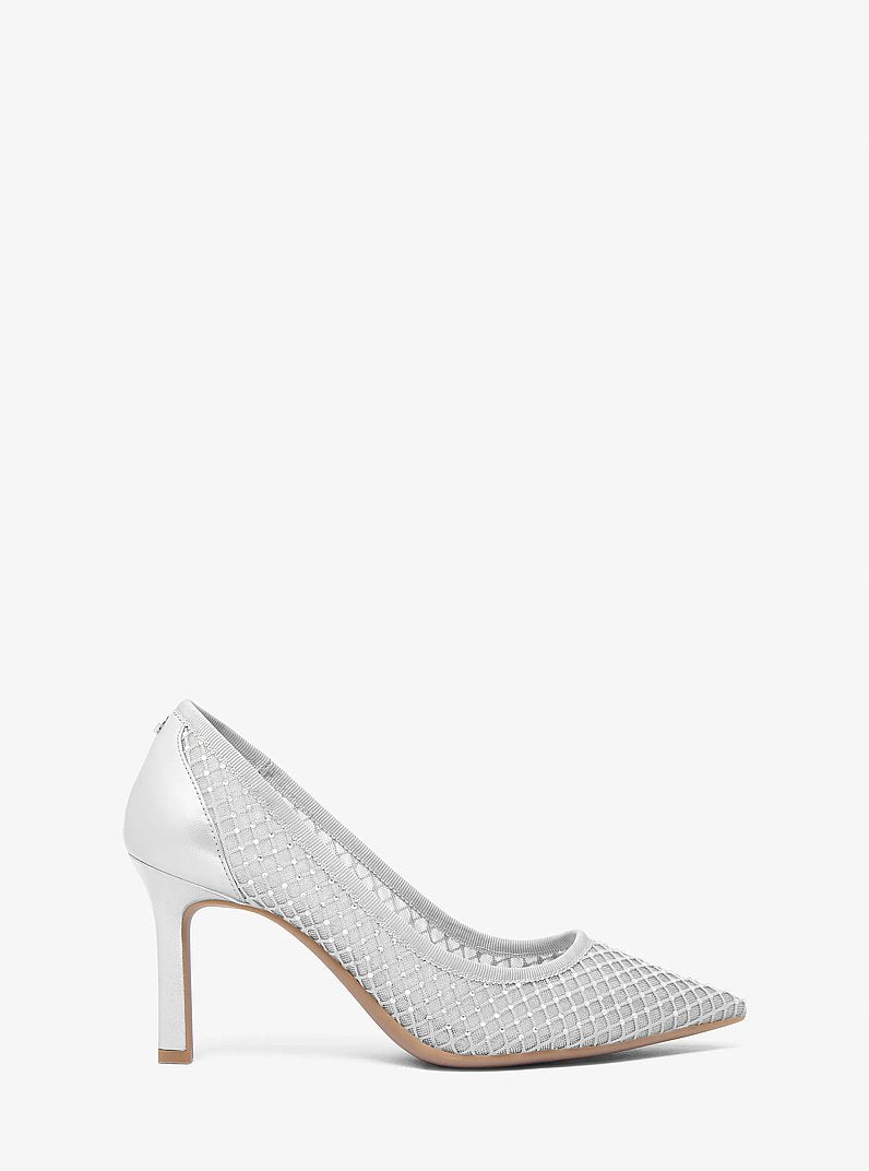Michael Kors Willa Embellished Mesh Pump SILVER