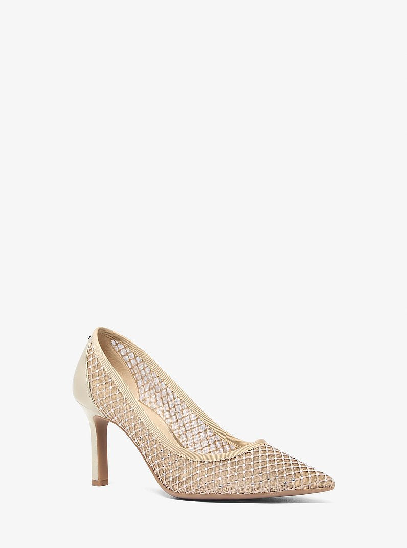 Michael Kors Willa Embellished Mesh Pump PALE GOLD