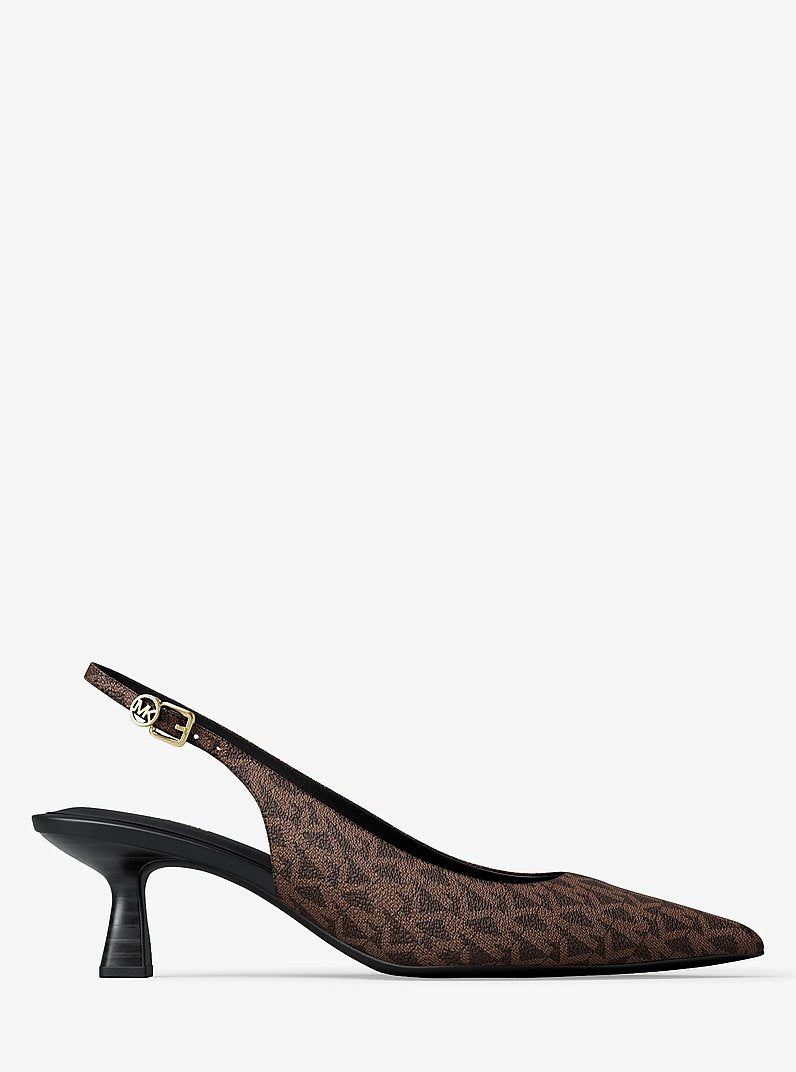 Michael Kors Amali Signature Logo Pump BROWN