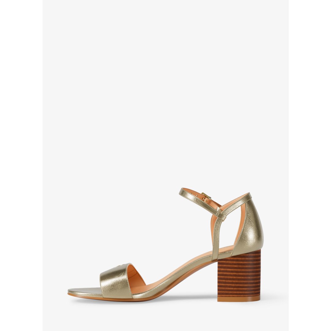 Michael Kors Hannah Metallic Block Heel Sandal