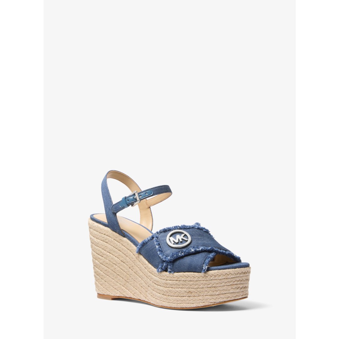 Michael Kors Hannah Denim Wedge Sandal