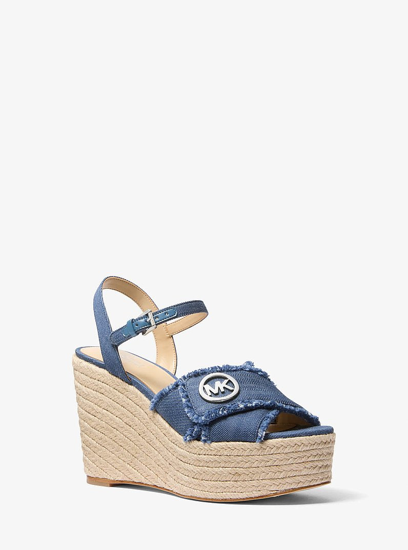 Michael Kors Hannah Denim Wedge Sandal