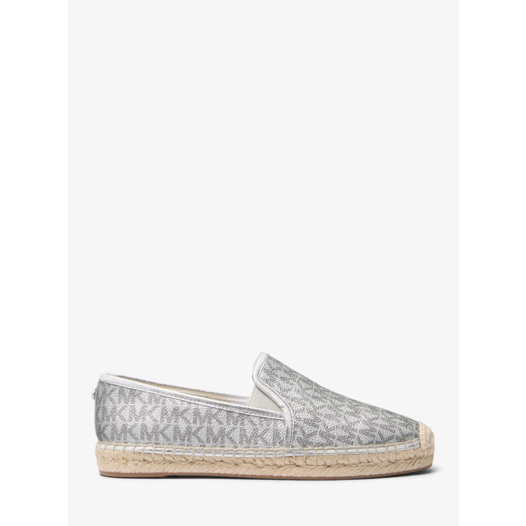 Michael Kors Hastings Metallic Signature Logo Espadrille