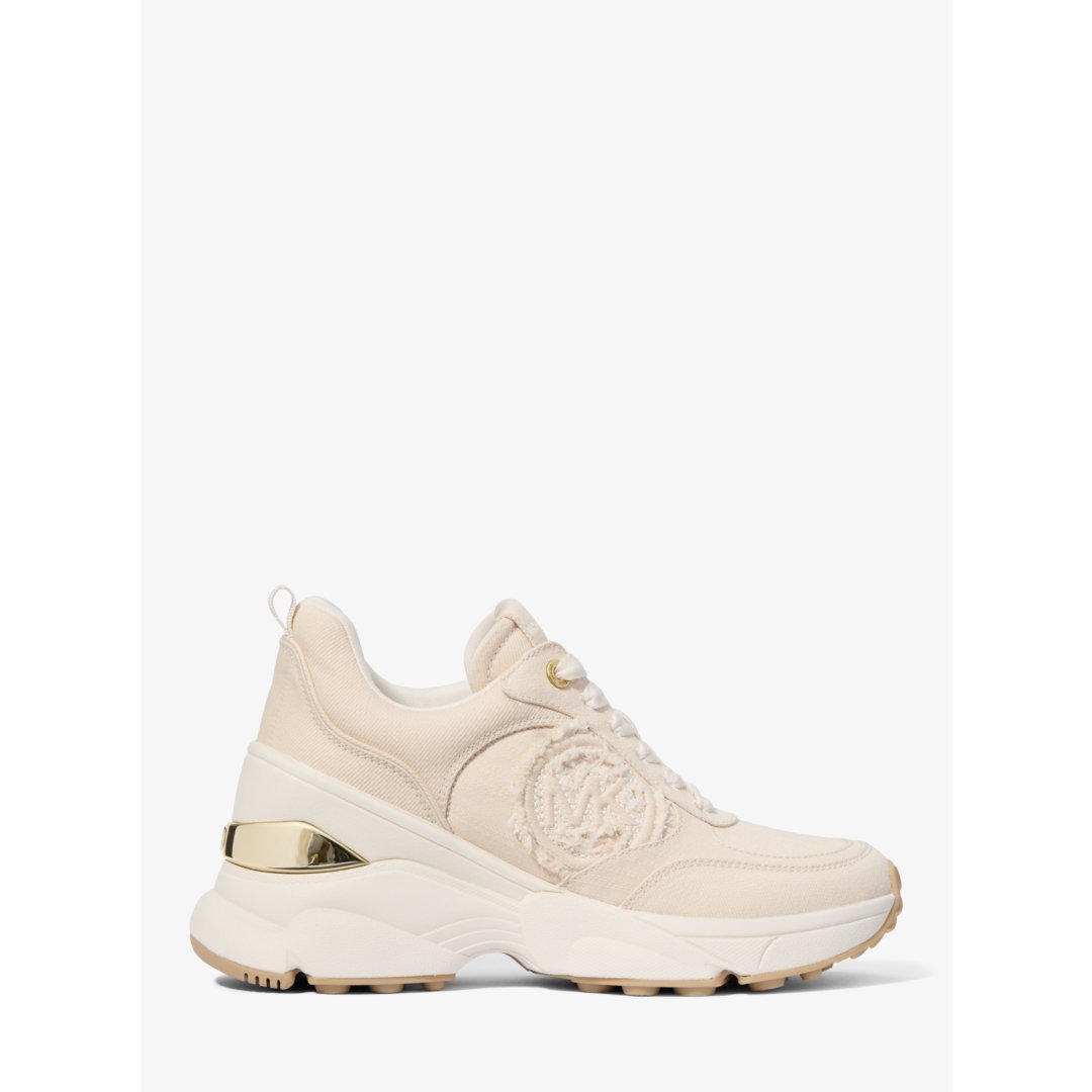 Michael Kors Katrina Frayed Denim Trainer