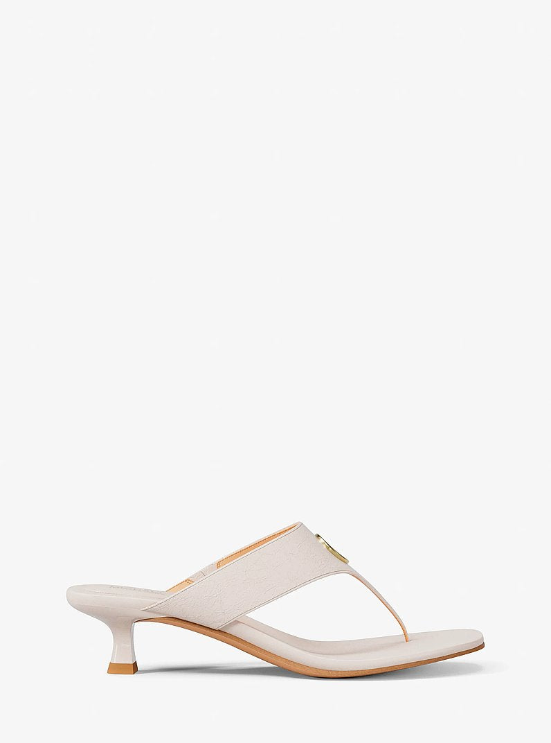 Michael Kors Anneka Patent Thong Sandal LT CREAM