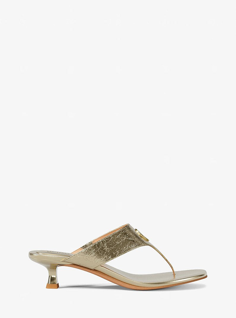Michael Kors Anneka Metallic Thong Sandal PALE GOLD
