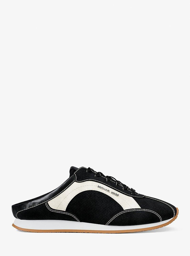 Michael Kors Avi Suede Slip-On Sneaker BLACK