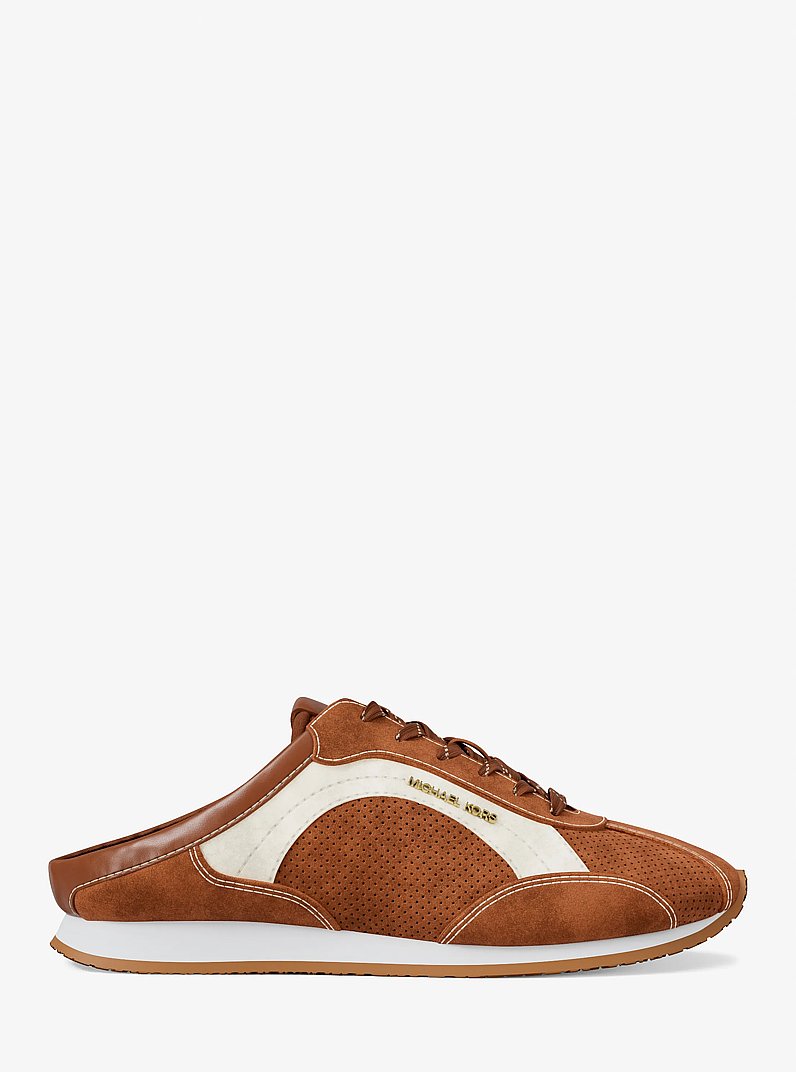 Michael Kors Avi Suede Slip-On Sneaker LUGGAGE
