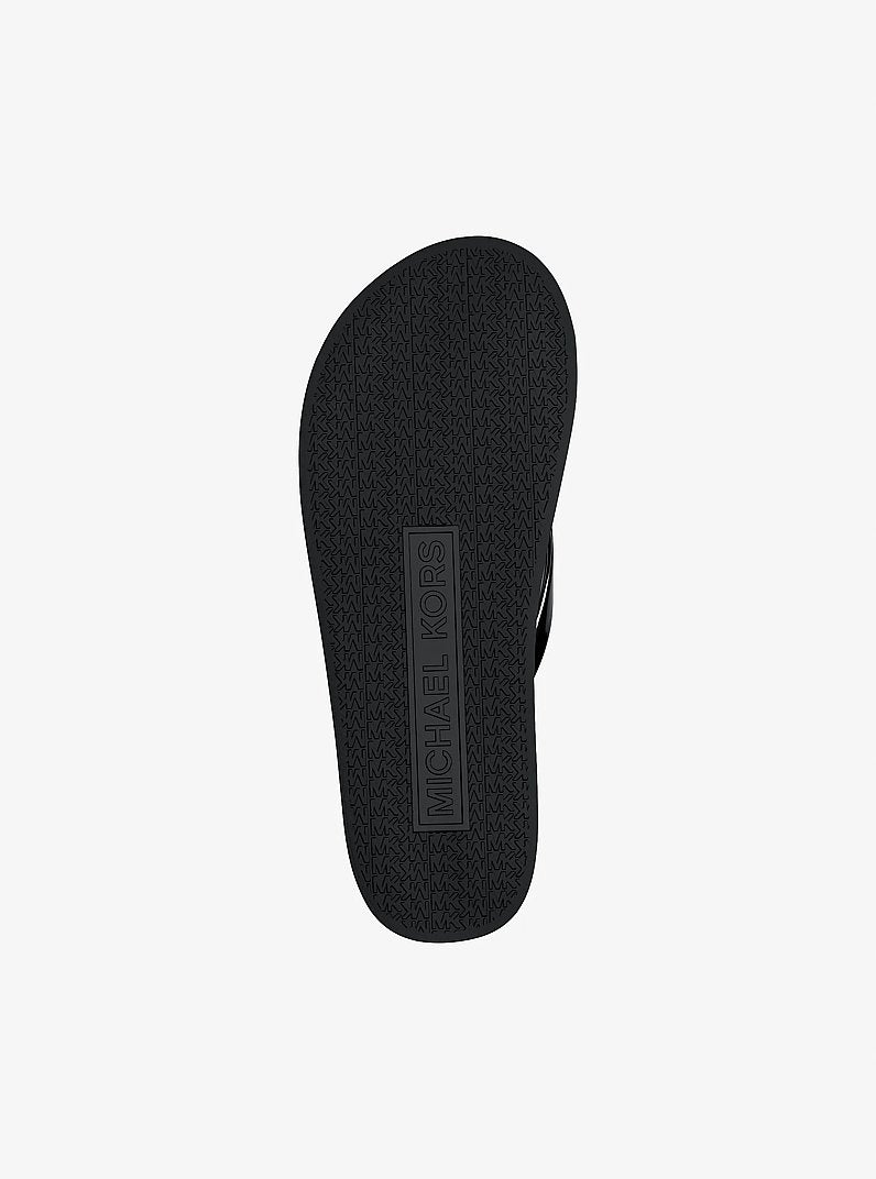 Michael Kors Bedford Logo Flip Flop BLACK