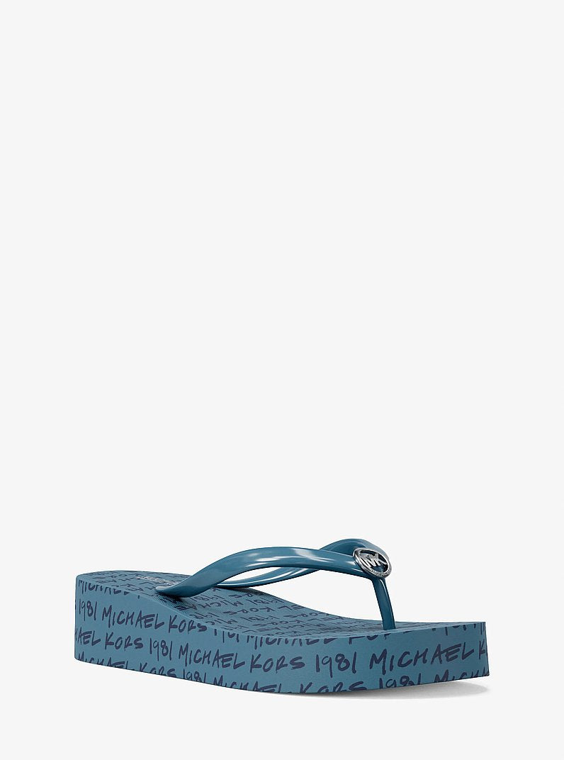 Michael Kors Bedford Logo Flip Flop DENIM