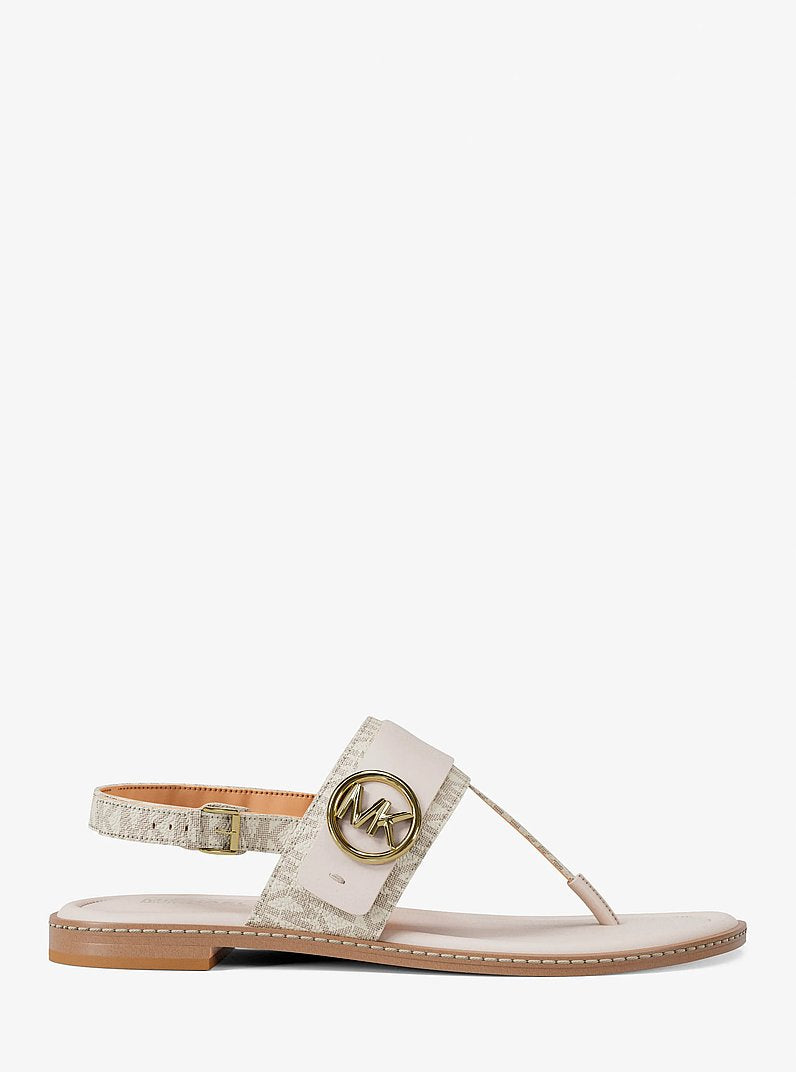 Michael Kors Carmen Signature Logo Sandal VANILLA