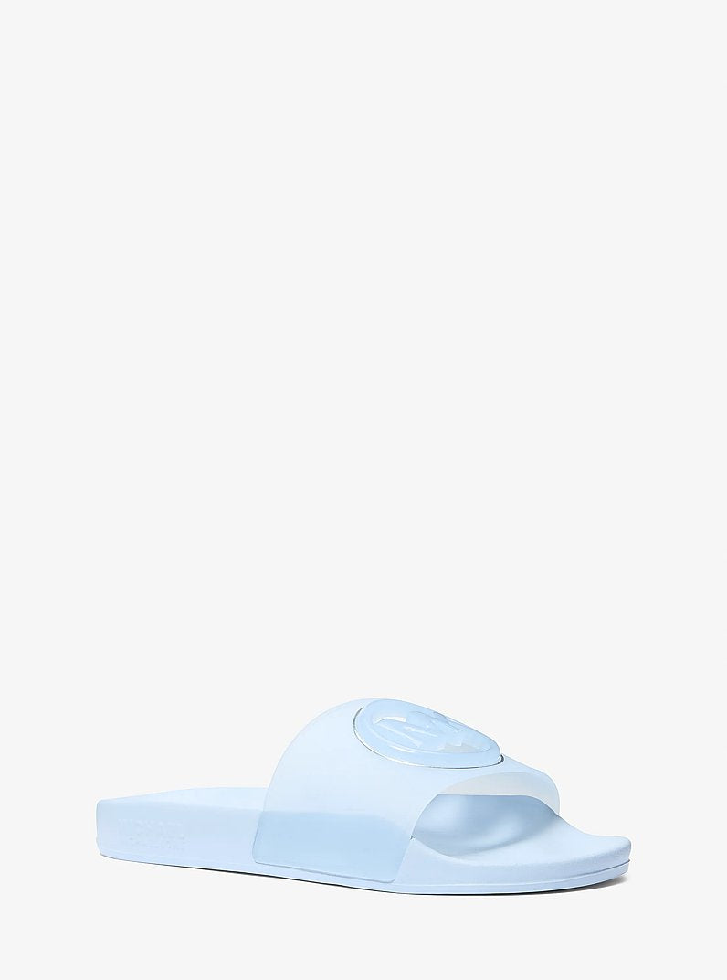 Michael Kors Penny PVC Slide Sandal PALE OCEAN