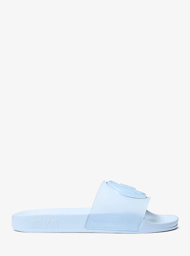 Michael Kors Penny PVC Slide Sandal PALE OCEAN