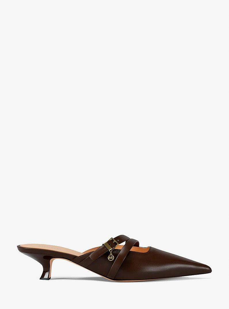 Michael Kors Yvette Kitten Mule NUTMEG