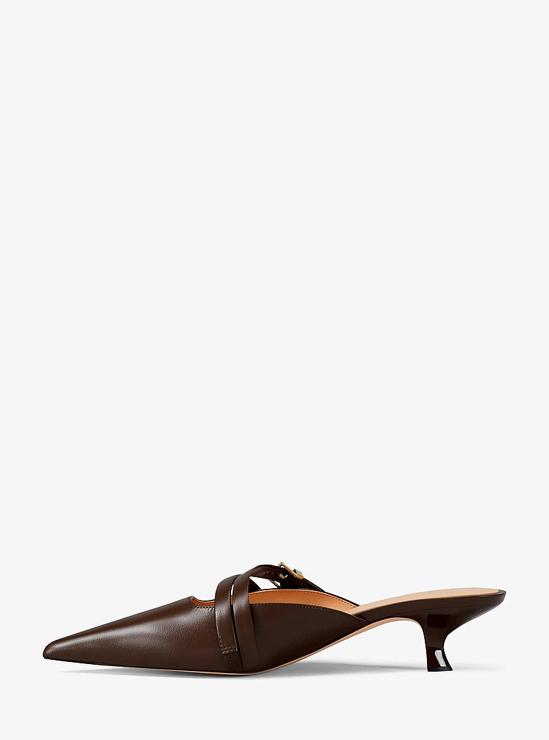 Michael Kors Yvette Kitten Mule NUTMEG