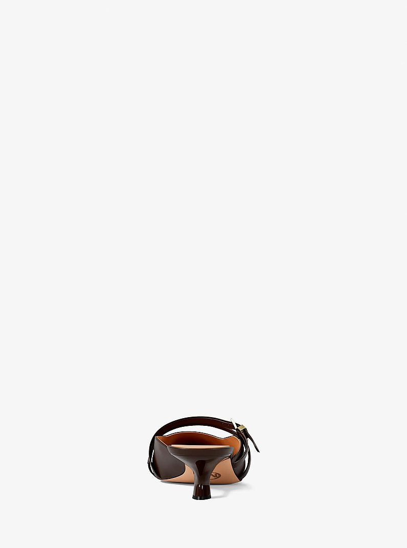 Michael Kors Yvette Kitten Mule NUTMEG