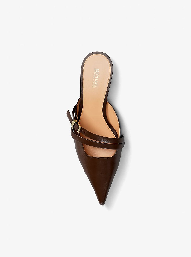 Michael Kors Yvette Kitten Mule NUTMEG