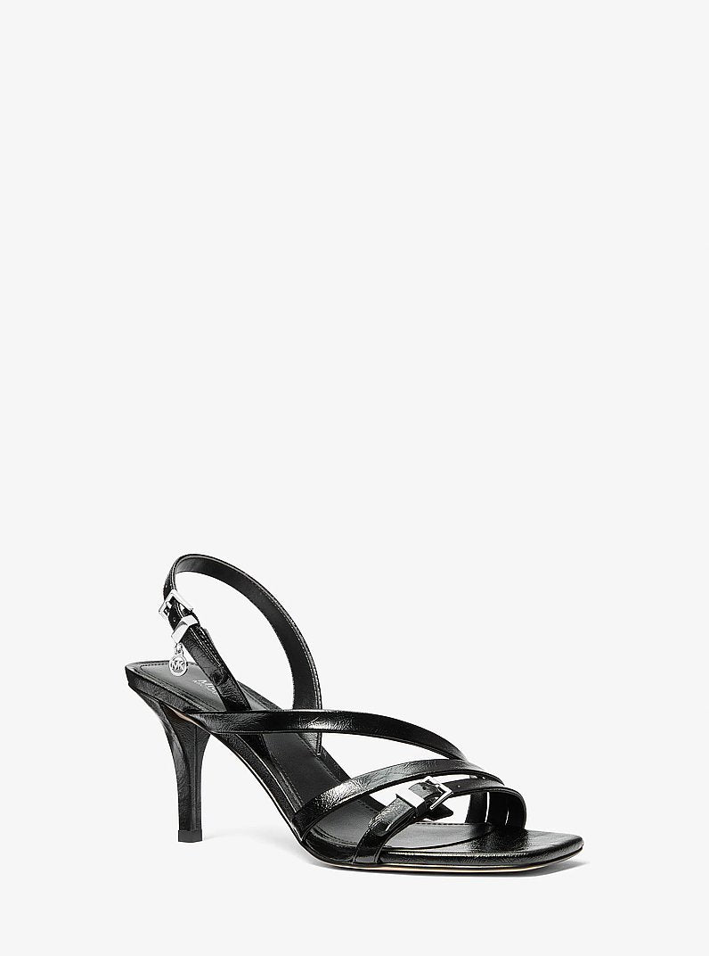 Michael Kors Yvette Crackled Sandal BLACK