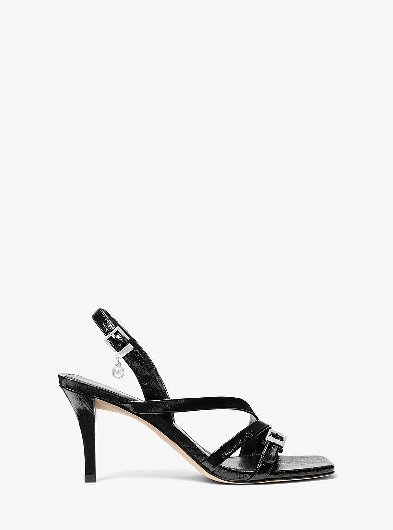 Michael Kors Yvette Crackled Sandal BLACK