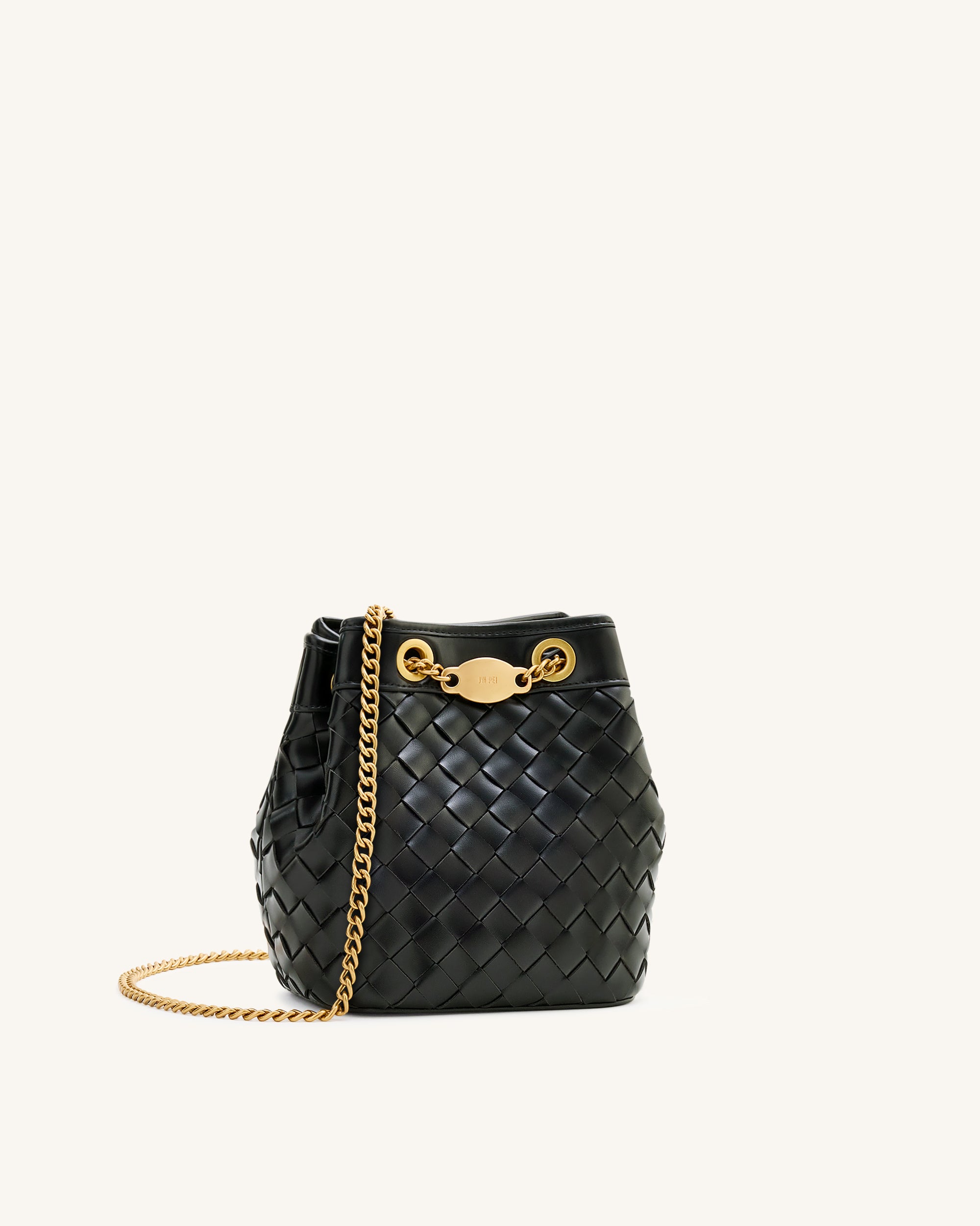 Jw Pei Yara Hand Woven Bucket Bag Black